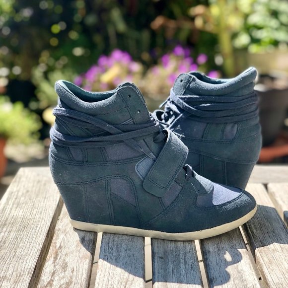 Ash Shoes - ASH Bowie Suede Wedge Sneakers Worn 1x